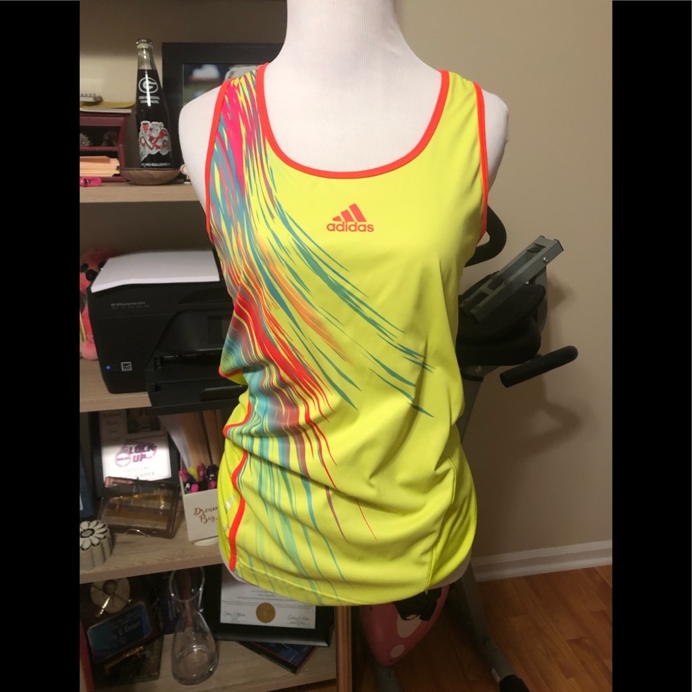Bright colored Adidas tank
